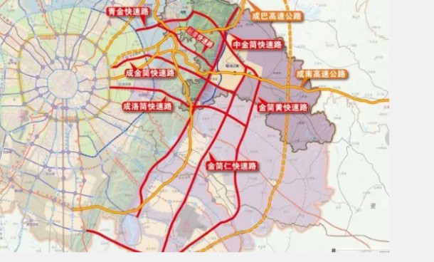 金堂7条快速路总投资约197亿元,金堂段约126公里.