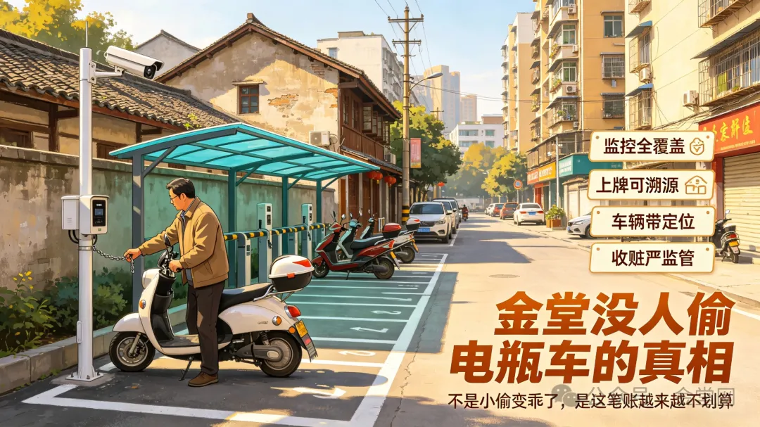 金堂没人偷电瓶车的真相:不是小偷变乖了,是真的亏不起!