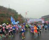 金堂龙泉山城市森林公园半程山地马拉松在五凤镇举行